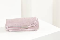 Kraftkids Baby Blanket, Muslin, Gold Dots On Pink - thumbnail 1