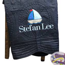Personalized Baby Blanket, New Gift, Named Quilt, Pram Blanket, Baby Snuggle Colorful - thumbnail 2