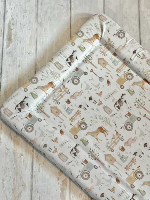 Farm Animals Changing Mat, Farmyard Changing Mat, Tractor Baby Farm Nursery Mat - image 1