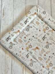Farm Animals Changing Mat, Farmyard Changing Mat, Tractor Baby Farm Nursery Mat - thumbnail 1