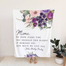 Christmas Gift For Her, Nana Present, Grandma Quote Blanket, From Kids Wife, Grandparent - thumbnail 2