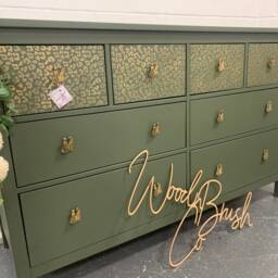 Large Chest Of Drawers Green & Gold Cheetah Print - Design Your Own - thumbnail 3