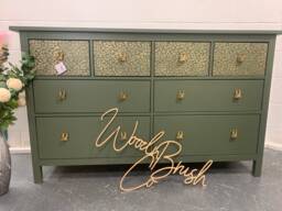 Large Chest Of Drawers Green & Gold Cheetah Print - Design Your Own