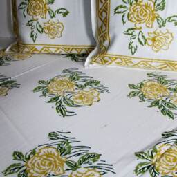 Full Double Flat Sheet Cotton Hand Block Print Bed Sheet, Bedspread, Bedding, Bed Linen, India Decor Gift, Bohemian Print.soft Natural Cotton - thumbnail 2