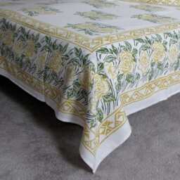 Full Double Flat Sheet Cotton Hand Block Print Bed Sheet, Bedspread, Bedding, Bed Linen, India Decor Gift, Bohemian Print.soft Natural Cotton - thumbnail 4
