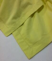 Hemstiched Flannel Baby Receiving Blanket Yellow Quiltsy Handmade