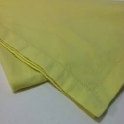 Hemstiched Flannel Baby Receiving Blanket Yellow Quiltsy Handmade - thumbnail 2