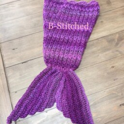 Handmade Crocheted Mermaid Tail Blanket - thumbnail 2