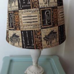 Musical Instrument Lamp Shade Black & Gold Shabby Chic Lightshade - thumbnail 4