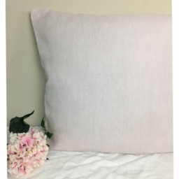 Chambray Blush Pink Linen Euro Sham Covers, Accented Pillow Covers, Square 12x16, 16x16, 18x18, 20x20, 24x24, 26x26, 28x28 - thumbnail 4