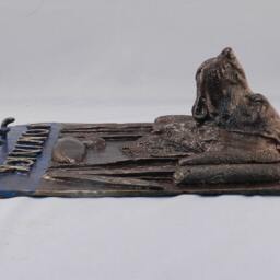 Bronze Labrador Retriever With Duck Decoy~Customized Wall Plaque~Unique Hand Made Art Sculpture~Hot Cast Bronze Using Lost Wax Method~ - thumbnail 4