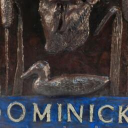 Bronze Labrador Retriever With Duck Decoy~Customized Wall Plaque~Unique Hand Made Art Sculpture~Hot Cast Bronze Using Lost Wax Method~ - thumbnail 3