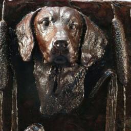 Bronze Labrador Retriever With Duck Decoy~Customized Wall Plaque~Unique Hand Made Art Sculpture~Hot Cast Bronze Using Lost Wax Method~ - thumbnail 2