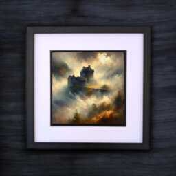 Scottish Digital Wall Art Print, Room Decor - Moody Eilean Donan Castle Highlands - thumbnail 1