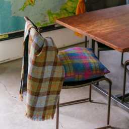 Harris Tweed Macleod Tartan - Luxury Pure Wool Lap Blanket 75x100cm/30x39 - thumbnail 3