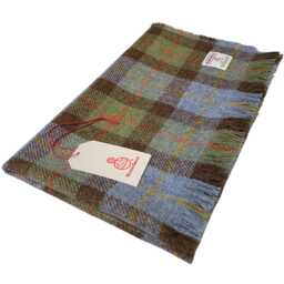 Harris Tweed Macleod Tartan - Luxury Pure Wool Lap Blanket 75x100cm/30x39 - thumbnail 4