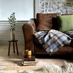Harris Tweed Macleod Tartan - Luxury Pure Wool Lap Blanket 75x100cm/30x39