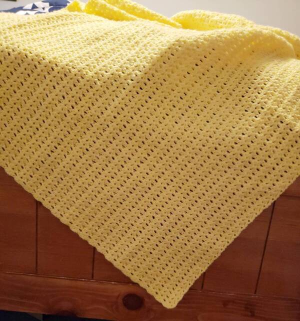 Crochet Baby Blanket. Afghan. Handmade Yellow Gender Neutral. Baby Shower Gift - image 1