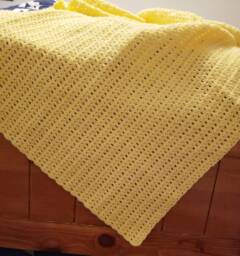 Crochet Baby Blanket. Afghan. Handmade Yellow Gender Neutral. Baby Shower Gift