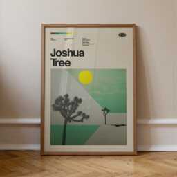 Joshua Tree National Park Poster, Mid-Century Modern Art Print - thumbnail 1
