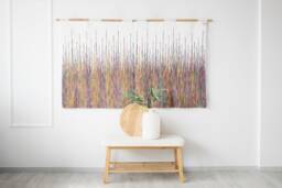 Large Rainbow Wall Hanging - Handwoven Colorful Tapestry Boho Multicolor Art Vibrant Textile Decor Living Room