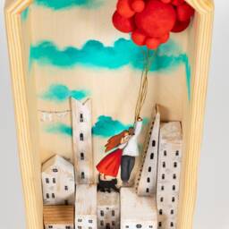 Wooden Wall Art Decor Shadow Box ??The Couple?? - thumbnail 3
