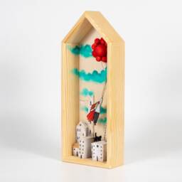 Wooden Wall Art Decor Shadow Box ??The Couple?? - thumbnail 4