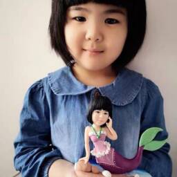 Custom Clay Figurine/Bobblehead For Children - Mermaid Fairy - thumbnail 3