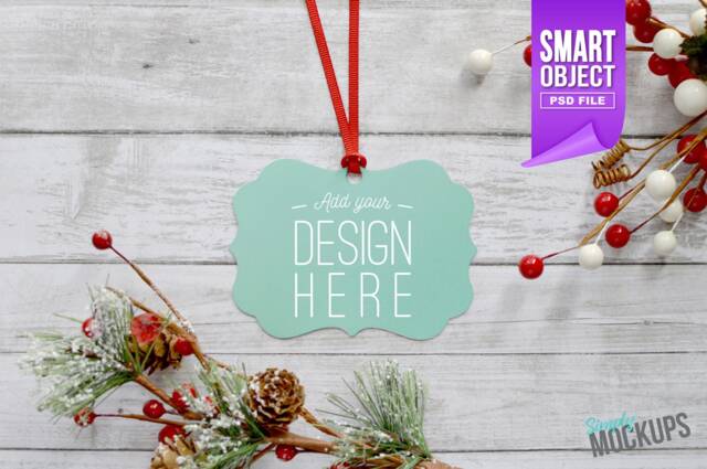 Benelux Aluminum Christmas Ornament Mockup - Smart Object - High Quality Digital Download - image 1