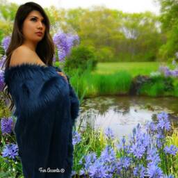 Royal Cobalt Blue Faux Fur Throw Blanket, Shag Minky Lining - thumbnail 3