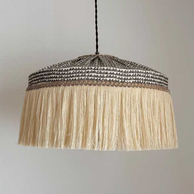 Fermoie Fabric Pleated Lampshade With Silk Fringe - Limited Edition Designer Lighting - image 1