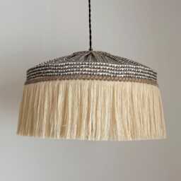 Fermoie Fabric Pleated Lampshade With Silk Fringe - Limited Edition Designer Lighting - thumbnail 1