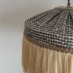 Fermoie Fabric Pleated Lampshade With Silk Fringe - Limited Edition Designer Lighting - thumbnail 3