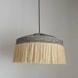 Fermoie Fabric Pleated Lampshade With Silk Fringe - Limited Edition Designer Lighting - thumbnail 2