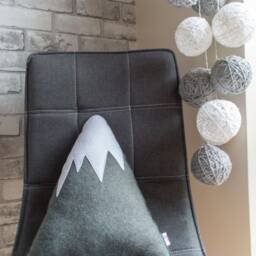 Felt Mountain Pillow Set Mustard & Grey Kids Room Decor - thumbnail 2