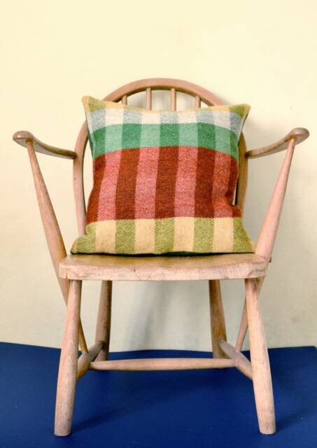 Hand Woven British Wool Cushion Cambrian Stripe, Bauhaus Style - image 1