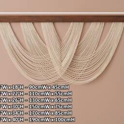 Fiber Wall Decor, New Home Gift, Decor Minimalist, Bohemian Art, Modern Tapestry Macrame Yarn Hanging V28 - thumbnail 2