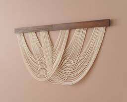 Fiber Wall Decor, New Home Gift, Decor Minimalist, Bohemian Art, Modern Tapestry Macrame Yarn Hanging V28