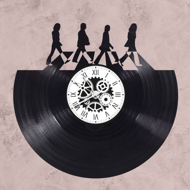 Beatles Theme 33 Rpm Vinyl Record Clock - image 1