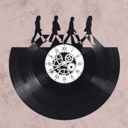 Beatles Theme 33 Rpm Vinyl Record Clock - thumbnail 1