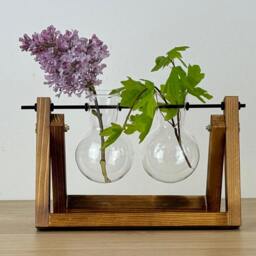 Hydroponic Glass Planter Propagation Home Decoration Decor Flowers Plant Gardener Desk Office House Gift - thumbnail 2