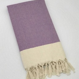Shades Of Purple, Turkish Towel, Purple Beach Cotton Peshtemal, Hammam Bath Sheet - thumbnail 3