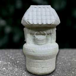 Concrete Water Well Sculpture Stone Wishing Figurine Outdoor Decoration Handmade Ornament Front Door Decor Lawn Statue Lover Gift - thumbnail 2