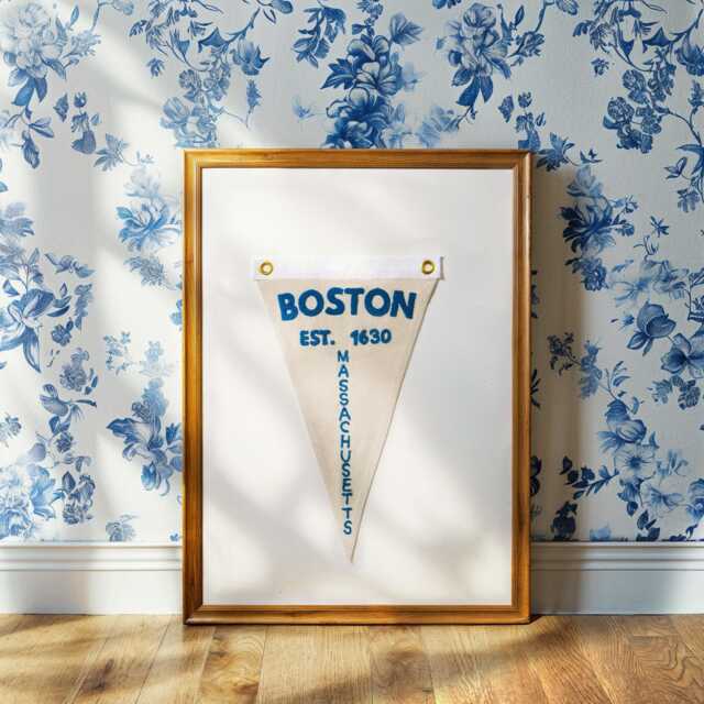 Hand Embroidered Pennant Flag Custom Unique City Name Vintage Feel Trending Popular Wall Art Handmade Gifts - image 1