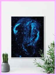 Space - Astronomy Cygnus Loop Nebula Star Galaxy Printable Print Decor Photo Wall Art Digital Download - thumbnail 1