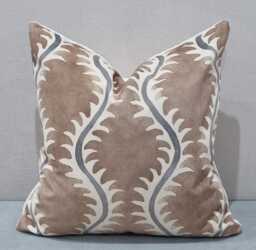 Linwood Helter Skelter Dove Velvet Cushion Cover 50x50 cm