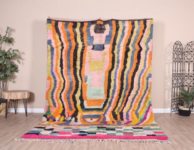 Vintage Boujaad Rug, Authentic Moroccan Rug 6x10 Ft - image 1