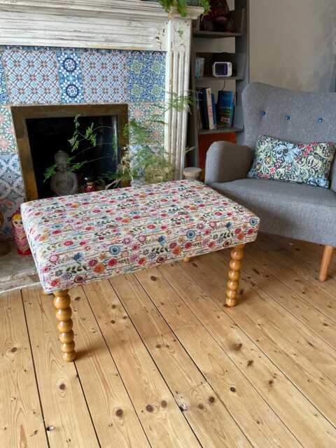 Handmade Upholstered Bench Seat Hallway, Vanity, Or Window Seat - image 1