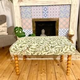 Handmade Upholstered Bench Seat Hallway, Vanity, Or Window Seat - thumbnail 2