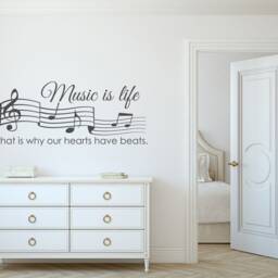 Music Is Life Wall Decal Inspirational Quote P187 - thumbnail 2